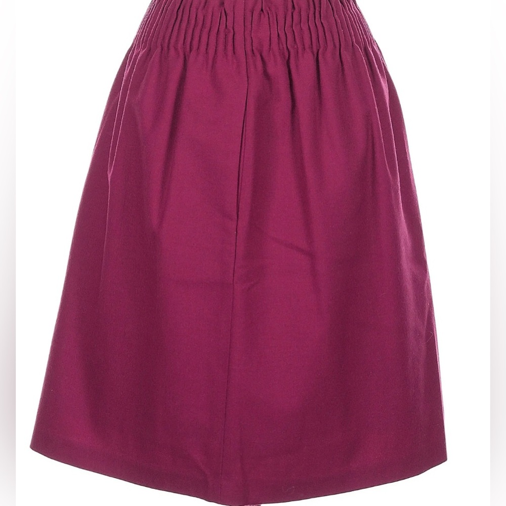 J.Crew Factory Raspberry Wool Blend Skirt - Lined with Pockets - EUC